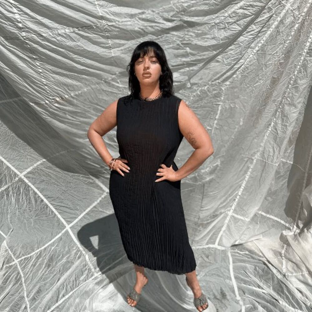BAACAL Jaya Pleated Dress- Black SIZE 1 (10/12) $218